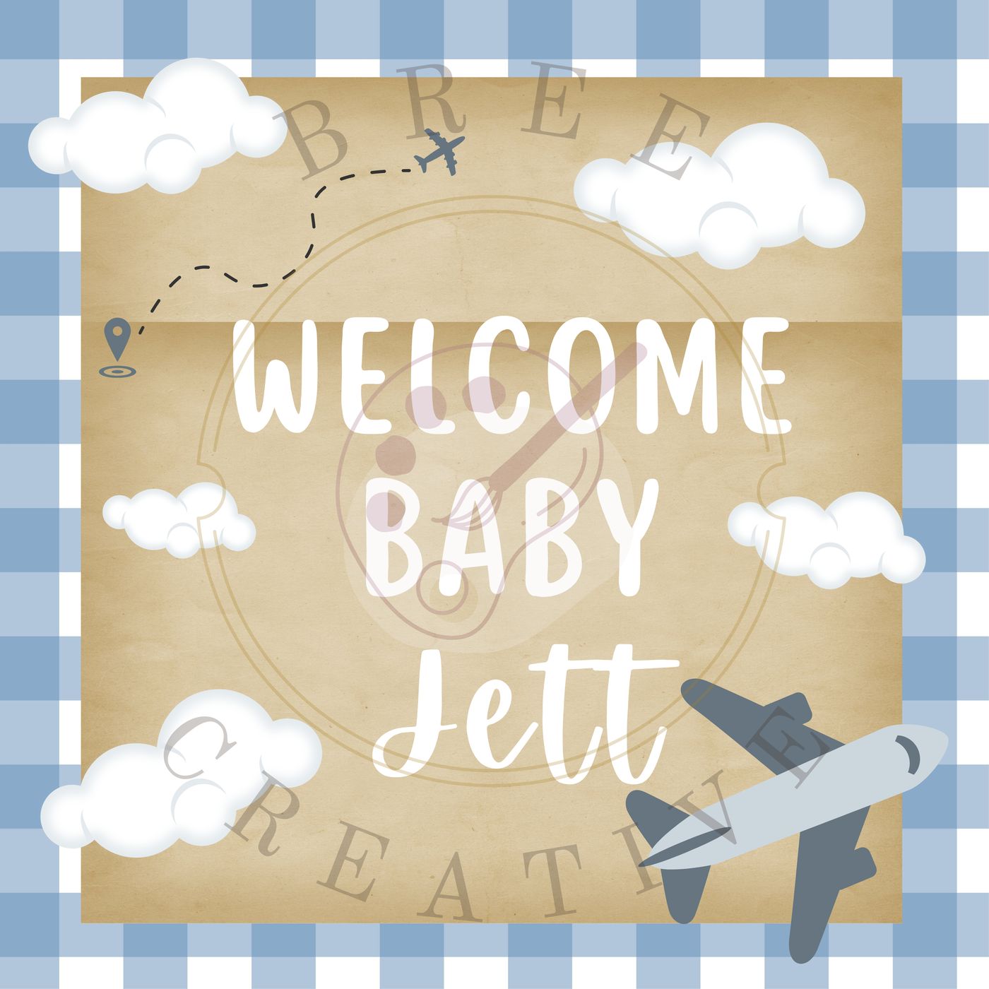 Welcome Baby Jett banner